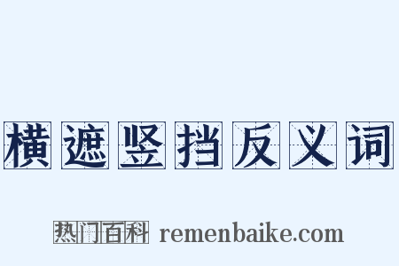 横遮竖挡反义词是什么意思的图片